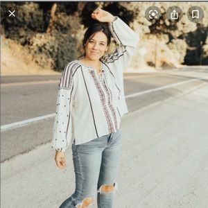 Carly Jean Los Angeles Tops Carly Jean Los Angeles Ivy Embroidered